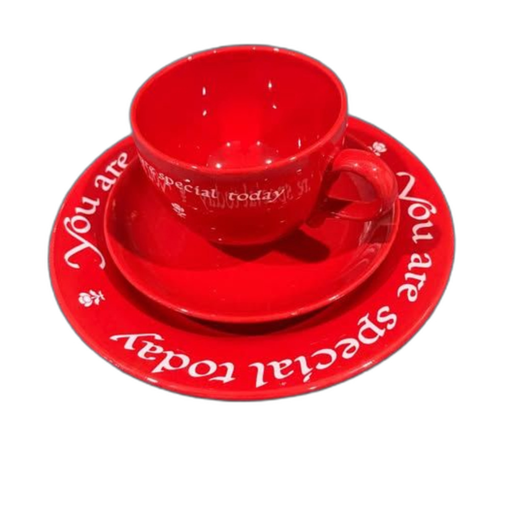 Waechtersbach "You Are Special Today" Red Plate Set
